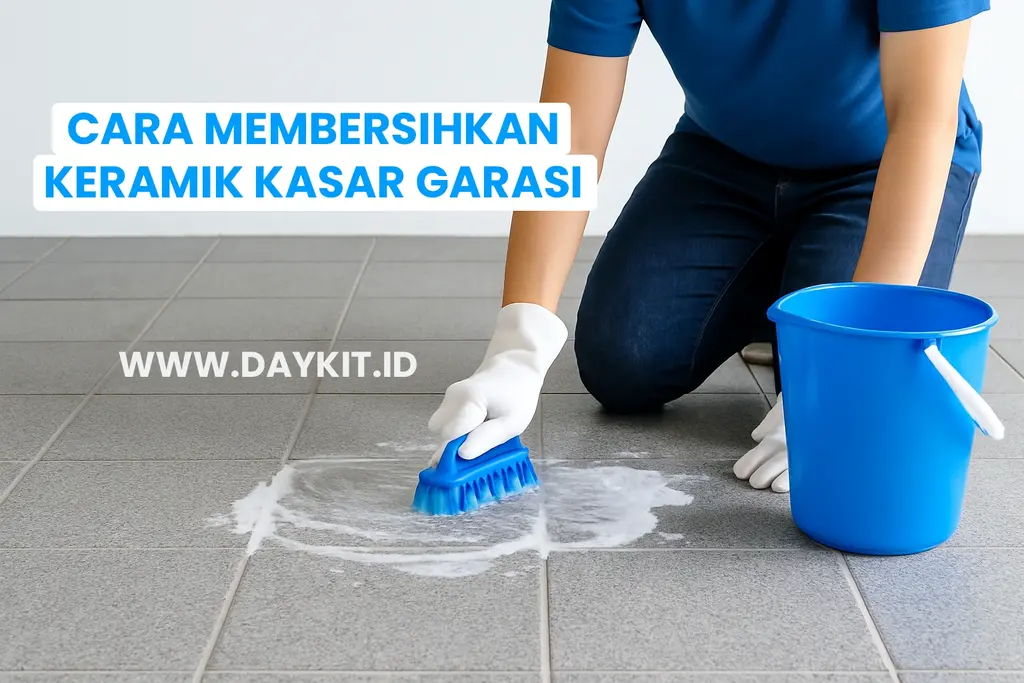 cara membersihkan keramik kasar garasi