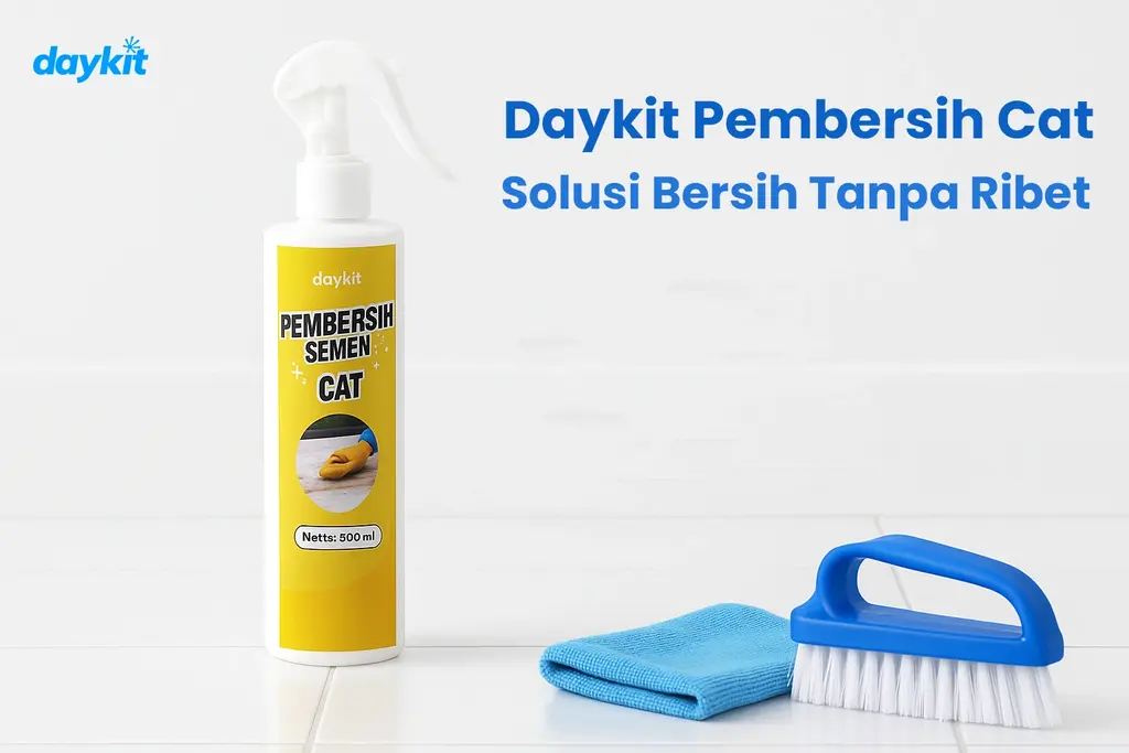 daykit pembersih cat pilox di lantai