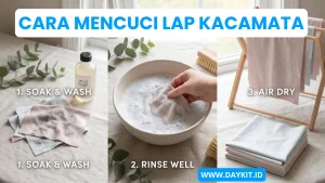 cara mencuci lap kacamata